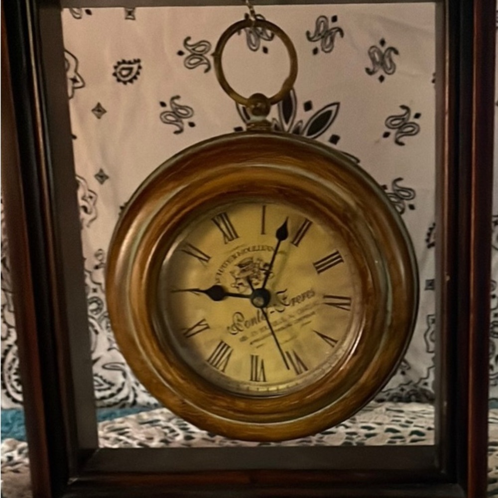 Elegant Brown and Gold Wall Clock